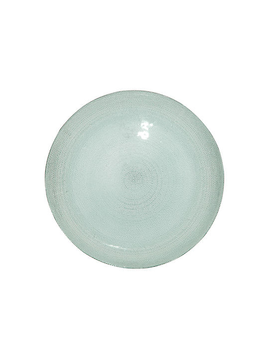 Palm Farfurie joasă Sticlă Verde cu Diametru 27cm