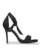 Stoff Sandalen Schwarz