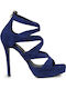 Suede Sandalen Marineblau