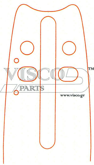 Visco Parts 8-50 Lame pentru drujbe 20cm (8") pentru lanț cu Pas 1/4", Grosimea dintelui .050"-1.3mm & Numărul de dini 52E