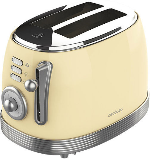 Cecotec Vintage 800 Φρυγανιέρα 2 Θέσεων 850W Κίτρινη