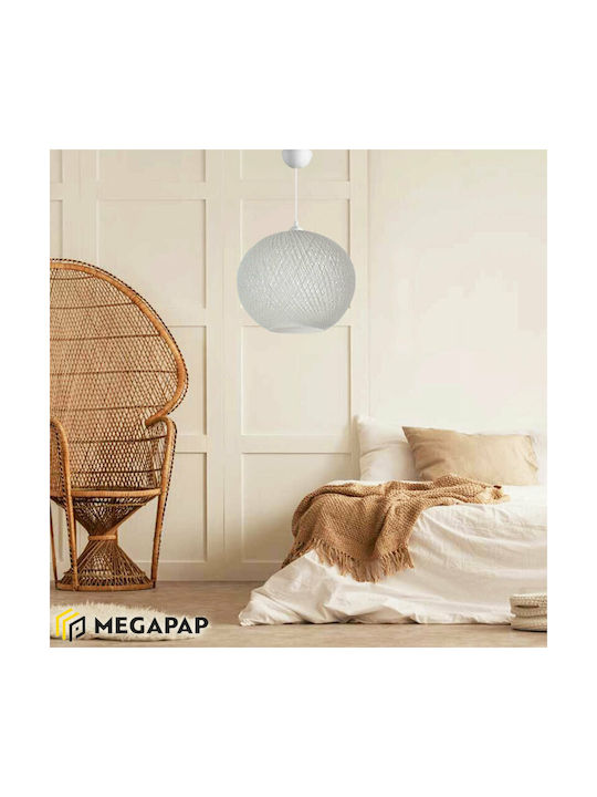 Megapap Gibson Висящо Осветително Тяло Бял Топк...