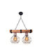 Klikareto Pendant Light Black Rail with Socket E27 40x15x60cm