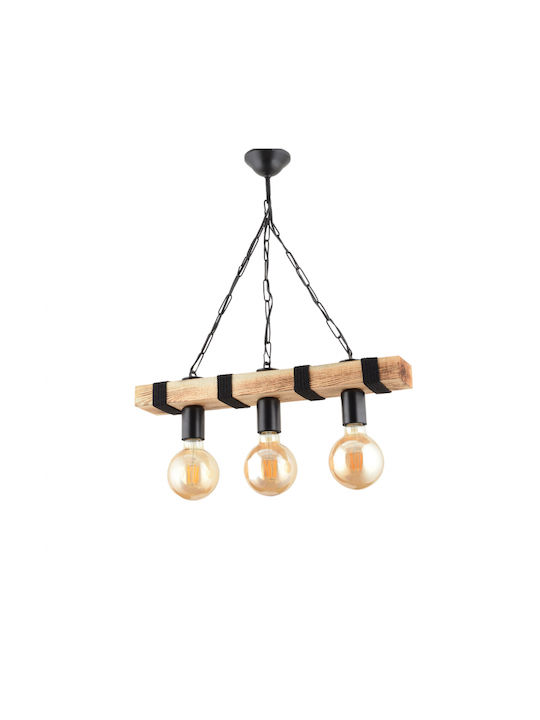 Klikareto Rail Pendant Lamp 3xE27 Brown