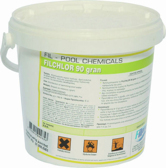 FILPRO Filchlor Χλώριο Πισίνας σε Κόκκους Τρίχλωρο 90 % 5kg