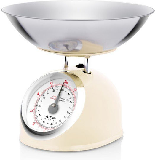 ETA Αναλογική Ζυγαριά Κουζίνας με Κάδο έως 5kg Μπεζ