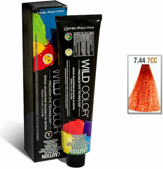 Wild Color 7.44 7cc Έντονο Χάλκινο Βαφή Μαλλιών 7.44 7cc Ξανθό Έντονο Χάλκινο 180ml