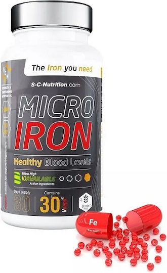 S-C-Nutrition Micro Iron με Βιταμίνη C 30 φυτικές κάψουλες