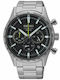 Seiko Conceptual Men's Watch 42mm Chronograph Battery with Silver Metal Bracelet