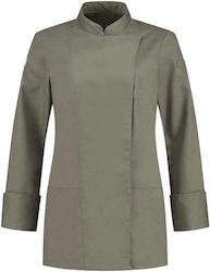 Le Nouveau Chef Mantel Koch Damen Khaki mit Lan...