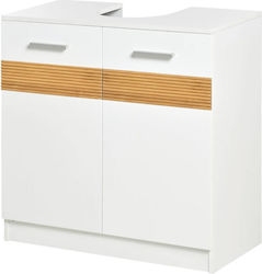 Kleankin 834-337 Cabinet de baie fără chiuvetă L60xl30xH60.5cm Alb