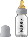 Bibs Glass Bottle Anti-Colic with Rubber Nipple for 0+, 0+ m, months Cloud 110ml 1pcs