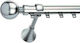 Enis by Domus Minge Sens unic Șină Metalic în Culoare Argintiu 300εκ. P39-9286-3