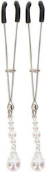 Taboom Tweezers With Pearls Щипки за Зърна Silver
