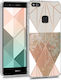KWmobile IMD Design Задна корица Силикон Beige / Rose Gold / White (Huawei P10 Lite)