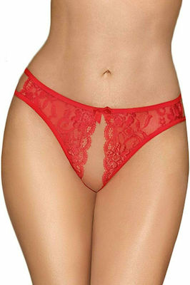 Penthouse Naughty Valentine Open Panties Red