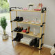 Schuhschrank aus Massivholz mit 4 Regalen Natural L64xW20xH76cm