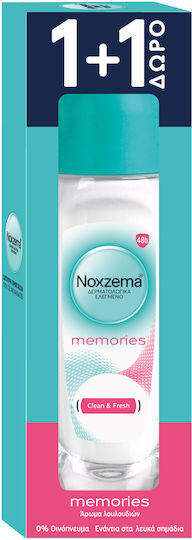 Noxzema Memories Clean & Fresh Deodorant 48h sub formă de Roll-On 2x75ml