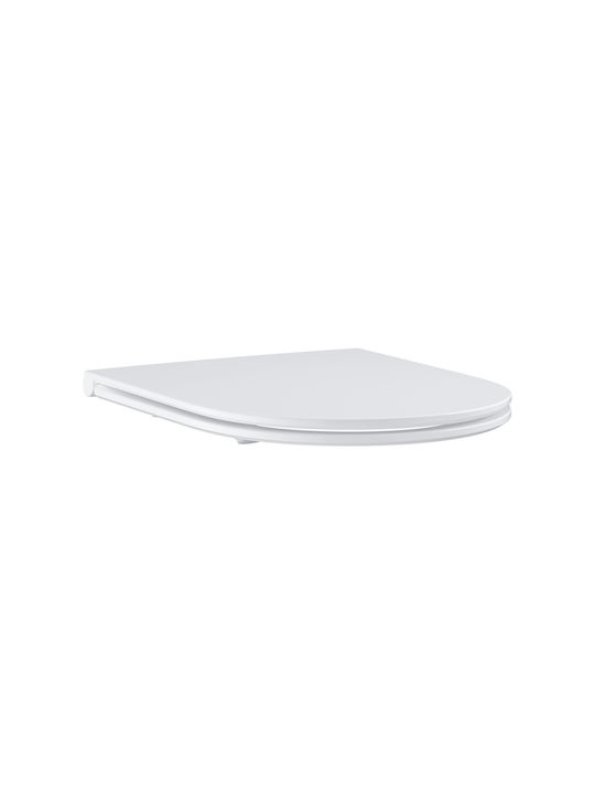 Grohe Bau Ceramic Καπάκι Λεκάνης Slim Soft Close Μαρμάρινο 42.3x36.4cm Λευκό Grohe Bau Ceramic Καπάκι Λεκάνης Slim Soft Close Μαρμάρινο 42.3x36.4cm Λευκό