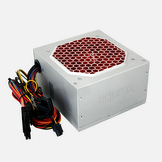Approx 500W Γκρι Τροφοδοτικό Υπολογιστή Full Wired (APP500LITENV2)