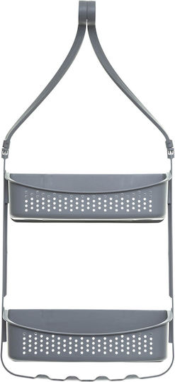 5Five F-V Wall Mounted Bathroom Shelf Plastic with 2 Shelves 31.5x11x70cm Gray