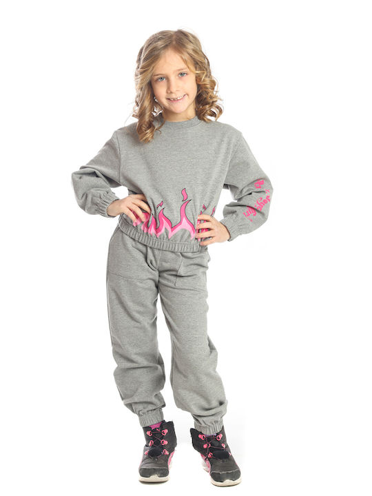 Joyce Kids Sweatpants Set Gray 2pcs