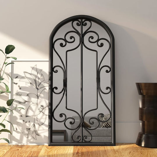 vidaXL Wandspiegel mit Schwarz Metallisch Rahmen 70x30cm 1Stück