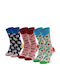 Happy Socks Κάλτσες με Σχέδια Πολύχρωμες 3Pack