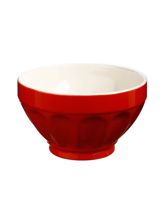 Colorama Cereal Serving Bowl Round Ceramic Red ...