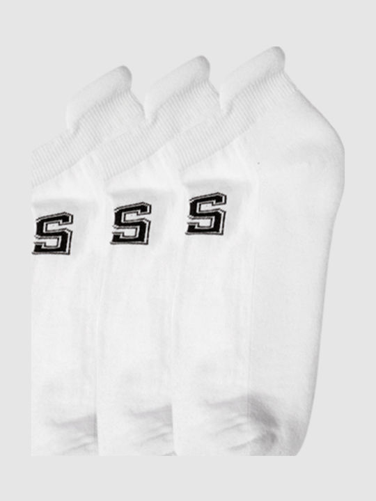 ME-WE Damen Einfarbige Socken Weiß 3Pack