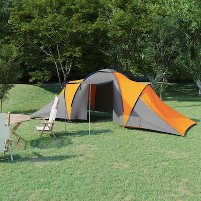 vidaXL Gray Automatic Pop Up Camping Tent for 6 People