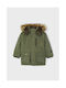 Mayoral Kids Parka Long Hooded Khaki