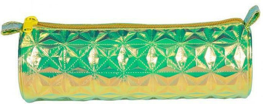 Clairefontaine Holographique Ronde Pencil Case Barrel Green