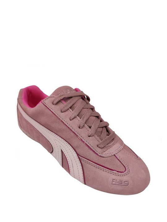 WOMEN'S LEATHER SPORTS FLAG PINK VSA5605