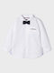 Kids One Color Shirt Long Sleeve White Ecofriends