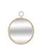 Wall Mirror with Brown Rattan Frame Diameter 38cm 1pcs