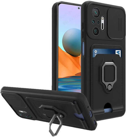 Bodycell Multifunction Задна корица Пластмаса с Каишка Черен (Redmi Note 10 / 10s / Poco M5s)
