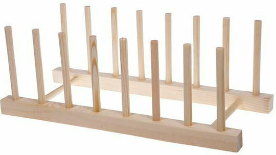 Suport De Farfurii De Dulap Din Lemn 13x31x11cm Bej