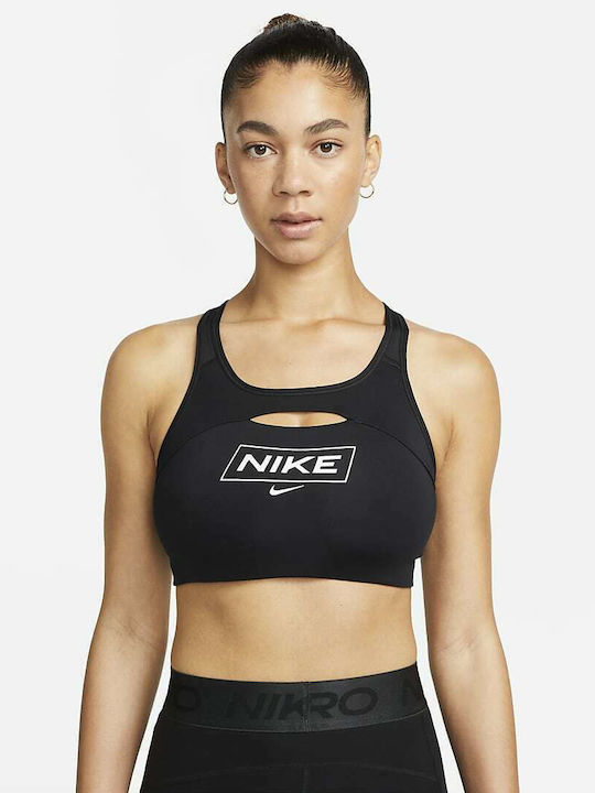 Nike Dri-Fit Pro Γυναικείο Αθλητικό Μπουστάκι Μαύρο με Επένδυση