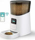 Coolseer WiFi Pet Feeder Автоматичен Пластмаса Купа с контейнер Храна за Куче & Котка 6lt в Бял Цвят