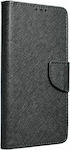 Fancy Synthetic Leather Wallet Black (Redmi Note 11 / 11S 4G)