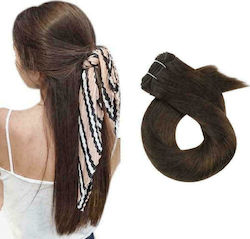 Bioshev Professional Haarteile mit Echthaar in Licht Kastanie Farbe 4 No 4