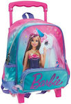 Gim Barbie Fantasy Σχολική Τσάντα Τρόλεϊ Νηπιαγωγείου Πολύχρωμη