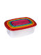 5Five Lunchbox Kunststoff Mehrfarbig 26x19cm 6Stück
