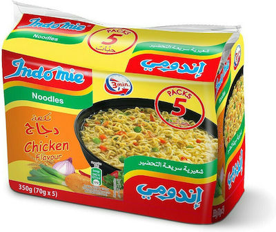 Indomie Έτοιμα Γεύματα Noodles Soup Chicken Flavour 70gr 5τμχ