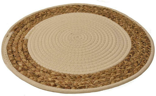 Atmosphera Platzdeckchen Rund Korbweide Beige 40cm 1Stück