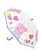 Safta Kinder Regenschirm Gebogener Handgriff Automatisch Peppa Pig Bunt