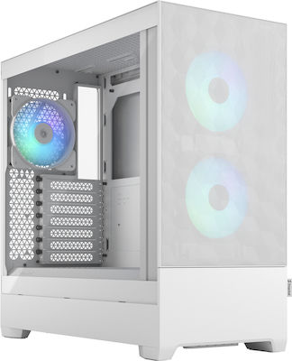 Fractal Design Pop Air Jocuri Middle Tower Cutie de calculator cu iluminare RGB RGB White TG Clear Tint