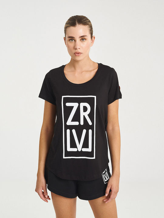 Zero Level Umi Damen T-shirt Raven Black
