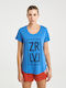Zero Level Umi Damen T-shirt Blue Royal